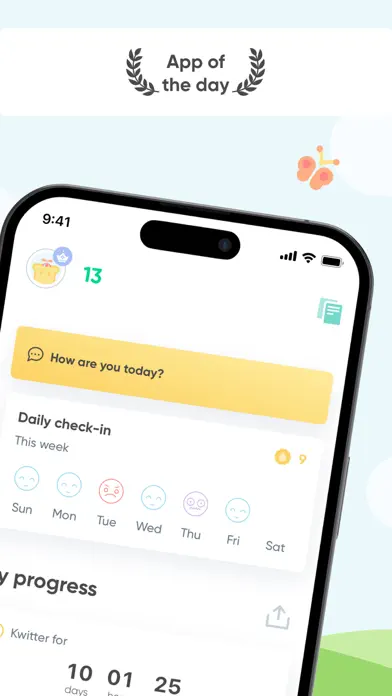 Quit smoking for good - Kwit App Store screenshot 2